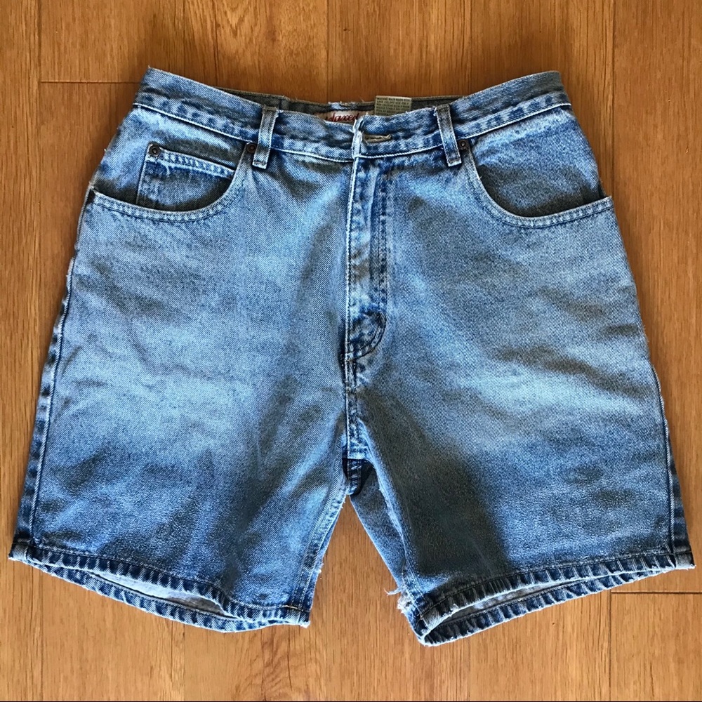 High waisted jean shorts
